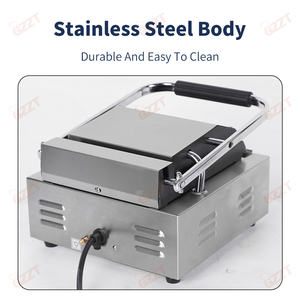 Gril à panini électrique en acier inoxydable pour restaurant, plaque chauffante numérique sans fumée pour <span class=keywords><strong>sandwich</strong></span>, panini, <span class=keywords><strong>poulet</strong></span>, steak, côtelette de porc - Product Image 3