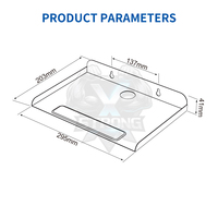 Support d'étagère mural fixe pour routeur Set Top Box 295x210mm Taille Acier laminé à froid Support mural universel pour lecteur DVD