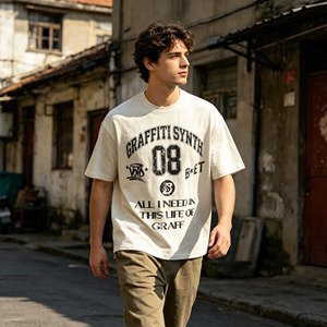 Camiseta de Talla Única Directo de Fábrica, Impresión Personalizada, Camiseta de Algodón Grueso de 240 g/m² - Product Image 3