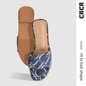 Seasonal New Summer Women's Slippers Simple Versatile <b>Letter</b> Print Classic Retro Style Comfortable Wear Women's Sandals - Product Image 4