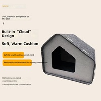 Maison en feutre pour animaux de compagnie tout-en-un, lit pour chat et petit chien, coussin doux, résistant aux griffures, universel quatre saisons, nid douillet pour animaux de compagnie