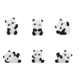 <b>Rainbow</b> <b>Candy</b> Diy Creative Studio Panda Resin Figurines Mini Animal Decor Home Decoration Craft Artistic Cartoon Style - Product Image 5