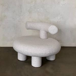 Poltrona Moderna <span class=keywords><strong>per</strong></span> Bambini in Tessuto Stile Crema con Schienale Morbido Regolabile e Piccola Panca Portascarpe <span class=keywords><strong>per</strong></span> Soggiorni Domestici - Product Image 2