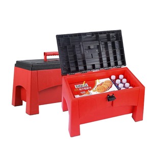 Upgraded Storage Stool with Load Capacity 500lbs Portable Camping Box For Fishing BBQ