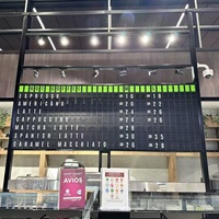 Pantalla de letreros móviles para menú de restaurante de aeropuerto, tablero mecánico de salidas