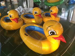 Barco de fila de agua inflable piscina flotador barcos pato perro pingüino juguete flotante para niños diversión - Product Image 2