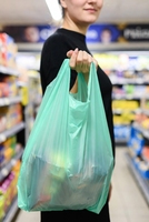 Sacs poubelles compostables et biodégradables en forme de T-shirt, imprimés en héliogravure avec poignées, à rabat supérieur, 1,6 g, grande capacité, 5810, certifiés TUV