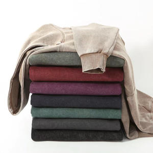 定制徽标男女通用 100% 棉质连帽衫超大号酸洗 350G 复古水洗厚实厚重休闲套头运动衫 - Product Image 5