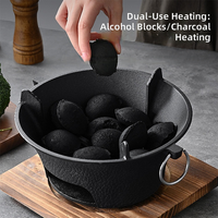 Barbecue au charbon de bois en fonte de style japonais, mini-grill portable Hibachi pour la maison, le jardin et l'extérieur