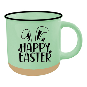 Tasse à café et à lait en céramique colorée sur le thème de Pâques, idéale pour un usage quotidien et comme idée de cadeau d'affaires, fabriquée par une usine professionnelle - Product Image 4