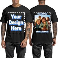 T-shirts pour hommes américains à col rond, manches courtes, 100% coton tricoté, coupe ample vintage, séchage rapide, personnalisables pour marques de mode