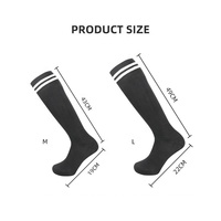 Chaussettes de sport en gros pour l'automne, avec logo sur le revers, tricotées, personnalisées, séchage rapide, respirantes, en polyester et élasthanne, compression, football