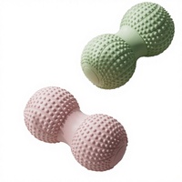 Balle de massage double en TPE en forme d'arachide, diamètre 6,5 cm, pour le soulagement des muscles des pieds, du dos, des hanches et des jambes, yoga, massage des tissus profonds et des points de déclenchement