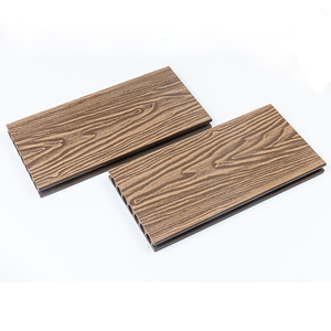 Plancher de terrasse en composite WPC moderne de 23 mm d'épaisseur, grain de bois teck chêne, pour usage extérieur en jardin - Product Image 1