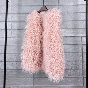 2025 Plus Size Woolen Casual Faux Shearling Vest <strong>Women's</strong> <strong>Long</strong> Winter Warm Sleeveless <strong>Gilet</strong> - Product Image 4
