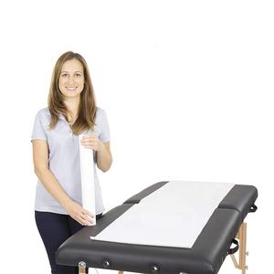 <span class=keywords><strong>Rollo</strong></span> de <span class=keywords><strong>papel</strong></span> de <span class=keywords><strong>Camilla</strong></span> desechable de <span class=keywords><strong>papel</strong></span> de mesa de examen de masaje crepé estándar para clínica de Hospital - Product Image 4