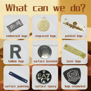 Tùy Chỉnh Riêng Debossed Tên Thương Hiệu Logo Quần Áo Thẻ Nhãn Kim Loại Các Bản Vá Lỗi Cho Ví - Product Image 5