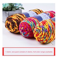 Fil de polyester pour crochet, fil de chenille, fil à tricoter, fil à crocheter pour écharpes et chaussons faits main DIY