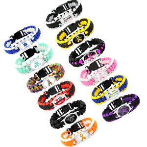 Pulsera de alerta médica para el autismo, pecho, niño, cáncer de cerebro, Diabetes, concientización, enfermera, EMT, síndrome de Down, Paracord - Product Image 1