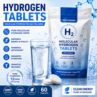 Complément alimentaire en comprimés d'hydrogène moléculaire à haute concentration (12 ppm) riche en minéraux, antioxydant, pour la bien-être, eau alcaline instantanée