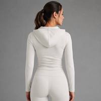 Veste de yoga pour femme, sweat-shirt ajusté à la taille, coupe slim, haut de sport respirant, haute élasticité, avec fermeture éclair, pour fitness et course à pied