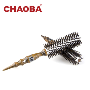 <span class=keywords><strong>Brosse</strong></span> à cheveux <span class=keywords><strong>ronde</strong></span> populaire en nylon et poils de sanglier, résistante à la chaleur, idéale pour le coiffage et le séchage à la bougie – Meilleure vente pour salons de coiffure et barbiers - Product Image 3