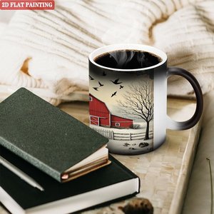 Mug à sublimation noir givré 11oz en céramique, tasse vierge DIY à changement de couleur - Product Image 3