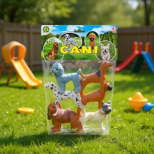 Cani Dog Figures 6pcs Set <b>Plastic</b> Toy <b>Animals</b> For Kids Age 3+ - Product Image 3