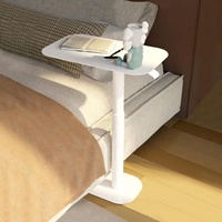 Mesa de centro moderna para el hogar con patas neumáticas ajustables en altura, fácil montaje, mesa auxiliar para sofá/cama, hierro, 30 kg