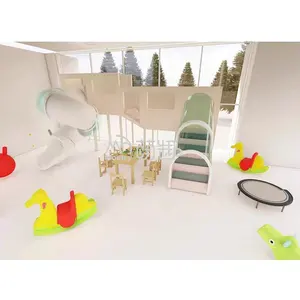 Moetry design de moda área interna, jogo infantil com deslizante plástico