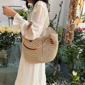 Grandi borse di paglia per le donne 2023 estate Hit Fashion borsa laterale a tracolla Lady Travel Beach borse e portamonete Totes femminili - Product Image 1