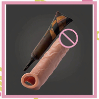 Funda para Pene Reutilizable Ultra Suave e Impermeable OZO con Anillo para el Pene, Juguete Sexual Masculino, Alargador de Pene, Juguete para Parejas
