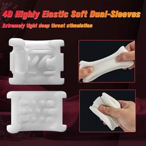 男性自慰器作为成人性玩具-双层自动推进旋转振动口交机口交 - Product Image 4