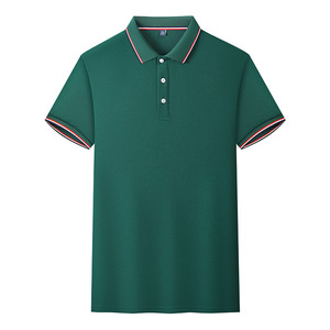 Camiseta Polo de Color Sólido, Algodón con Ribete en Contraste, Uso Diario, Unisex, Manga Corta, Uniformes de Trabajo - Product Image 2