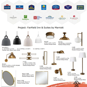 Lámpara de proyecto Marriot Fairfield Inn Suites, candelabro de pasillo, habitación de invitados de Hotel, luz de tocador montada en la pared de latón antiguo - Product Image 5