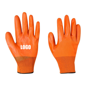Gants de travail en tricot <span class=keywords><strong>orange</strong></span> à prix avantageux, enduits de <span class=keywords><strong>latex</strong></span> pour le travail en nature - Product Image 1