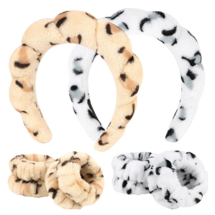 Estampado de leopardo blanco - Estampado de leopardo café