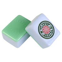 Jeu de Mahjong 108 tuiles 50 mm vert rose pour 4 joueurs, jeu magnétique de table automatique