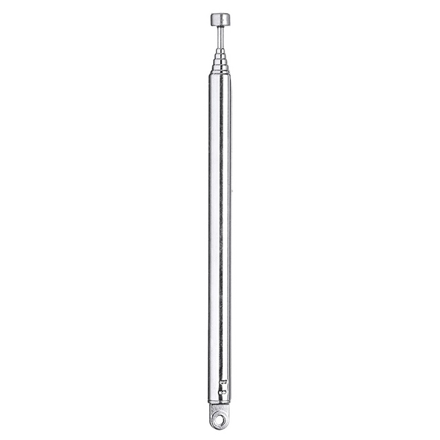 7-section Replacement TV Radio DAB Aerial Rod 740mm Telescopic Aerial Universal AM/FM Antenna