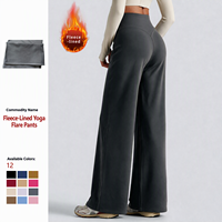 Pantalon de yoga évasé taille haute respirant sans couture pour femme, grande taille, en Spandex/Nylon, pour le fitness et l'exercice