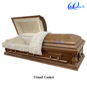 Ataúd Funerario Profesional URD-A488 Estilo Americano con Interior de Terciopelo Crema, Diseño Ecológico y Construcción Duradera - Product Image 5