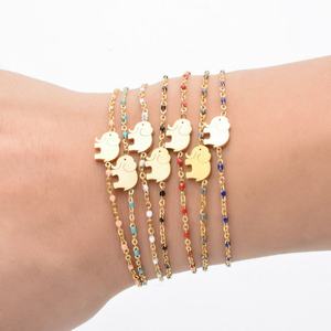 Pulseras de Elefante de Acero Inoxidable 316L con Baño de Oro de 14k y 18k, Estilo Bohemio, Lujosas, Bonitas y Resistentes al Deslustre, para Mujer - Product Image 2