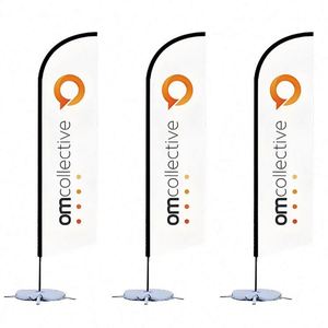 High Quality 100% Polyester White Any Logo Any Design Feather <b>Flags</b> Digital Printed Single or Double Sided for Advertising - Product Image 1