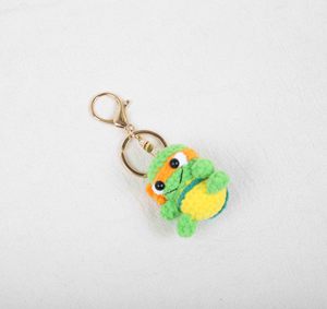 Crochet fait main pour les tortues adolescentes ensemble de porte-clés en peluche accessoires de personnage de dessin animé mignon pour clés de sacs - Product Image 2