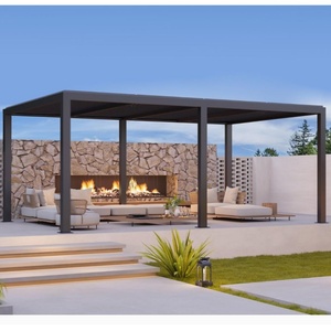 Tùy Chỉnh Thiết Kế Sang Trọng Hiện Đại Ngoài Trời Pergola Nhôm Không Thấm Nước Louver Mái Kim Loại Vườn Pergola - Product Image 2