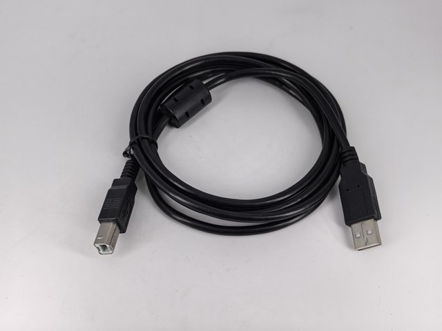 USB 2.0 Printer Cable Type a to Type B Gold-Plated Connectors Braided Shielding 1.8m Black
