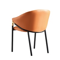Emballage de haute qualité en cuir Pu rembourré café salle à manger bras chaise salle à manger chaise de cuisine