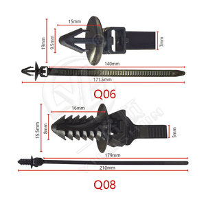 Bridas de nailon Smooth Sailing, 160 unidades, sujetadores mixtos para arneses de cableado automotriz 166 Clips de Plástico para Conductos Corrugados - Product Image 2
