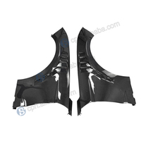 Accessoires de voiture personnalisés BENSNEES garde-boue en Fiber de carbone véritable côté avant de voiture noire pour Ford Mustang 2015-2023 mise à niveau de garde-boue