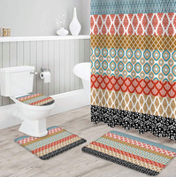 Einfache nordische Marokko Plaid Hotel Toiletten matte Gummi Backed Bade matten Teppiche Set Geometrische Super Absorbent Memory Foam Mat Set